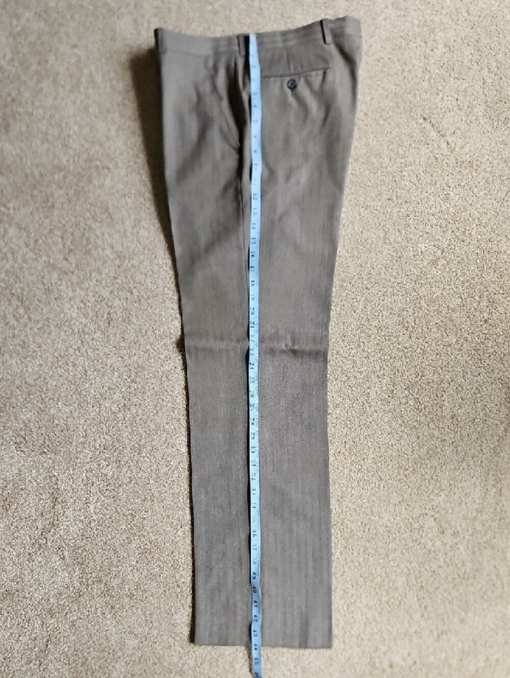 Custom Made Size 34x36 Men's Light Olive Dress Pants - Picture 9 of 11
